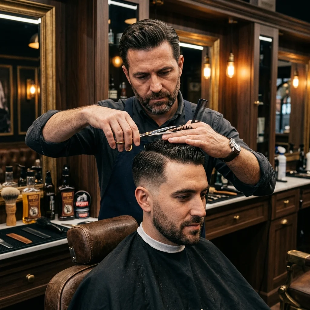 Corte masculino profissional na Josef Barbearia
