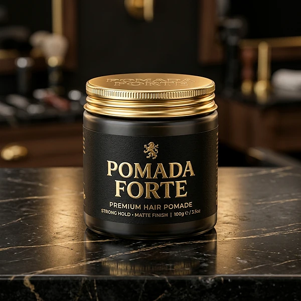 Pomada modeladora de fixação forte disponível na Josef Barbearia