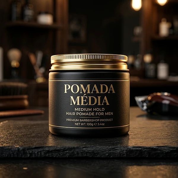 Pomada modeladora de fixação média disponível na Josef Barbearia